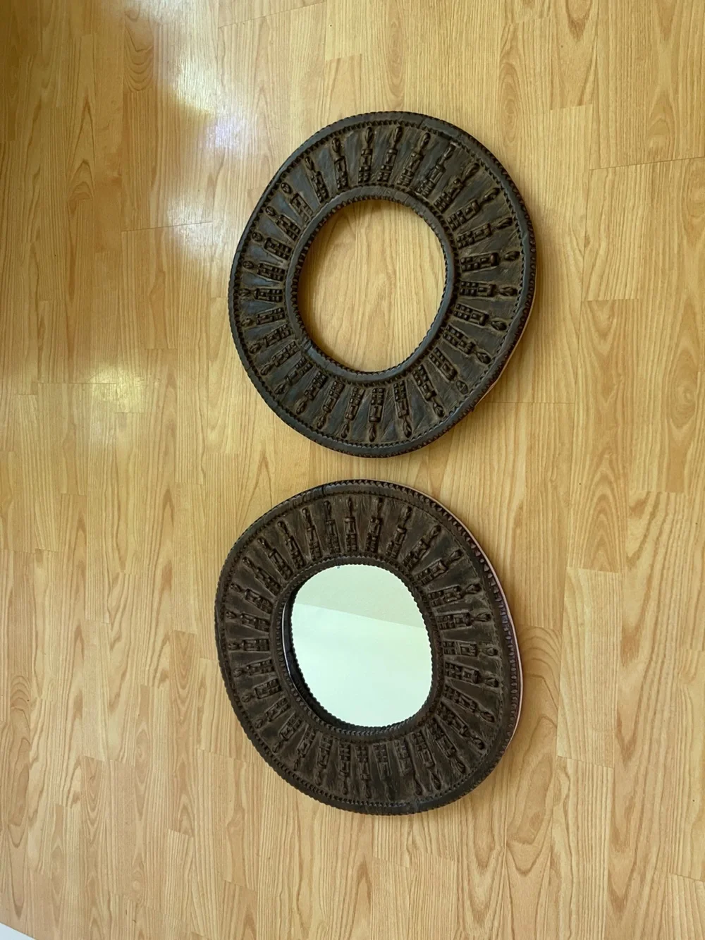 SET OF TWO MALIAN DOGON CARVED WOODEN FRAMES